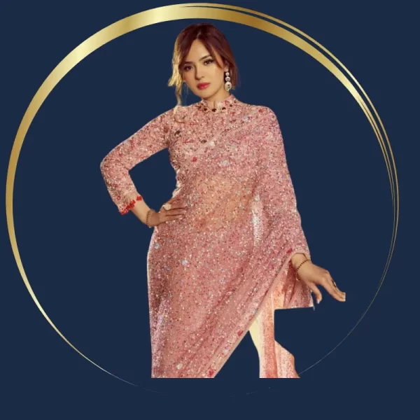 Celebrity Inspire Sequence Work Saree