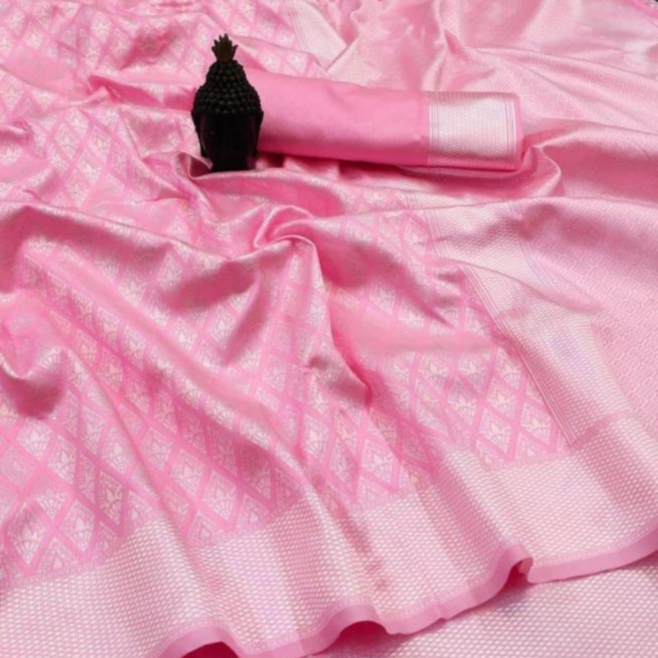 Women Banarasi Jacquard Soft Silk Saree