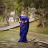 Women Banarasi Jacquard Soft Lichi Silk Saree (Royal Blue)