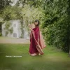 Women Banarasi Soft Lichi Silk Saree (Red)