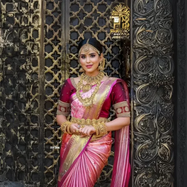 Women Banarasi Bollywood Jacquard Soft Silk Saree (Pink) – WishYourLove