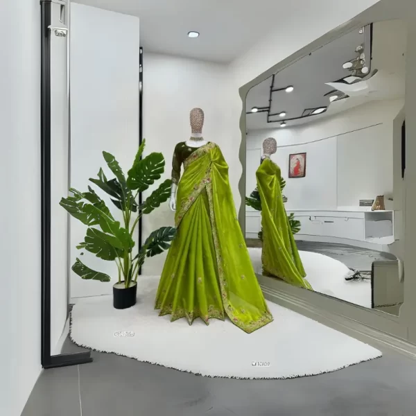 Party Wear Jimmy Choo Multi Sequence Work Saree