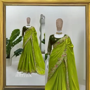 Party Wear Jimmy Choo Multi Sequence Work Saree